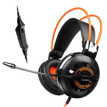 Somic G925 Stereo Gaming Headset with Mic Headband Headphone (Orange)