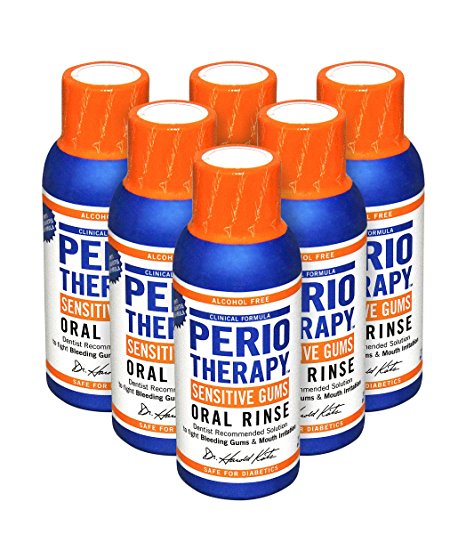 TheraBreath Dentist Formulated Periotherapy Healthy Gums Oral Rinse, 3 Ounce Trial and Travel Size (Pack of 6)