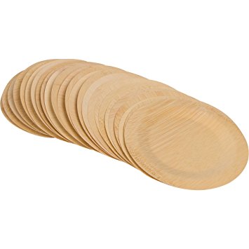 Lovely Bamboo 9-inch disposable plates, pack of 25