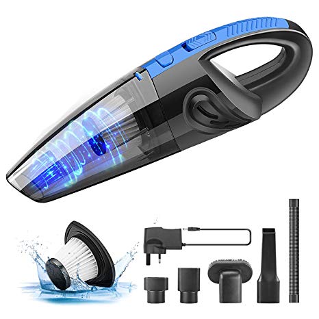 Tabiger Handheld Vacuum, Cordless Car Vacuum Cleaner Rechargeable 120W Powerful Suction, Portable Lightweight Wet Dry Vacuum 3500mAh Lithium Hand Vac for Home Pet Hair Office Car Cleaning