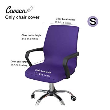CAVEEN Office Chair Cover Computer Chair Universal Boss Chair Cover Modern Simplism Style High Back Large Size (Chair not Included) Purple Small
