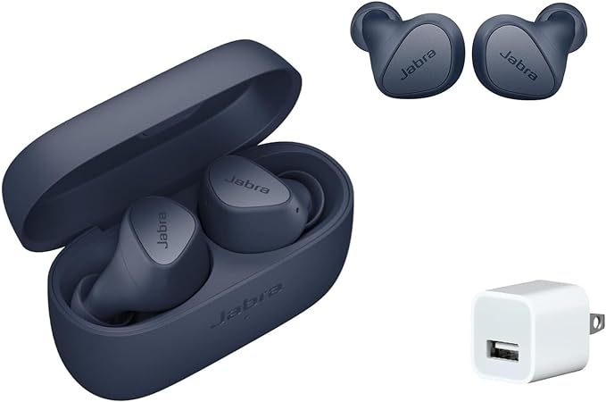 Jabra Elite 2 - True Wireless Earbuds, Noise-Isolating Earbuds, in Ear Headphones with Charging Plug - Blue