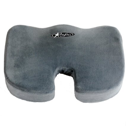 Aylio Coccyx Orthopedic Comfort Foam Seat Cushion Gray