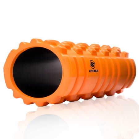Foam Roller for Muscle Massage - Firm Premium Quality - 13 x 5 - Helps with Physical TherapyMyofascial ReleaseCramp ReliefTight Muscles - Grid Design - Super Effective - Athren