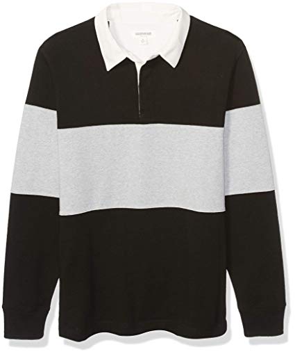 Amazon Brand - Goodthreads Men's Long-Sleeve Striped Rugby