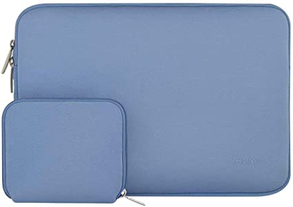 MOSISO Laptop Sleeve Bag Compatible with 2019 MacBook Pro 16 inch Touch Bar A2141, 15-15.6 inch MacBook Pro Retina 2012-2015, Notebook, Water Repellent Neoprene Bag with Small Case, Serenity Blue