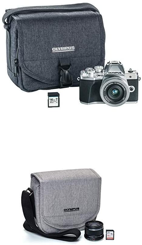 Olympus OM-D E-M10 Mark III Camera Kit with 14-42mm EZ Lens (Silver), Camera Bag & Memory Card, Wi-Fi Enabled, 4K Video, US ONLY with Step Up Kit