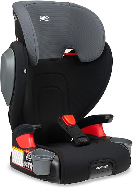 BRITAX Highpoint Backless Belt-Positioning Booster Seat, SafeWash Black Ombre