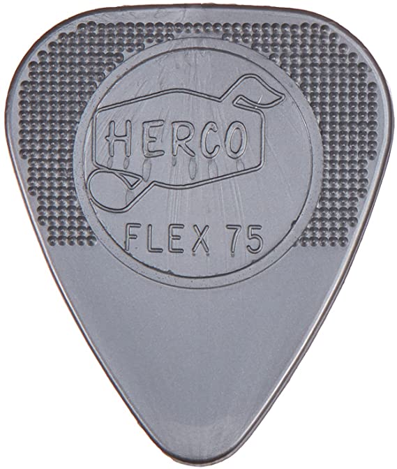 Herco HE211P Flex 75 Nylon Flat Picks, Silver, Heavy, 12/Player's Pack