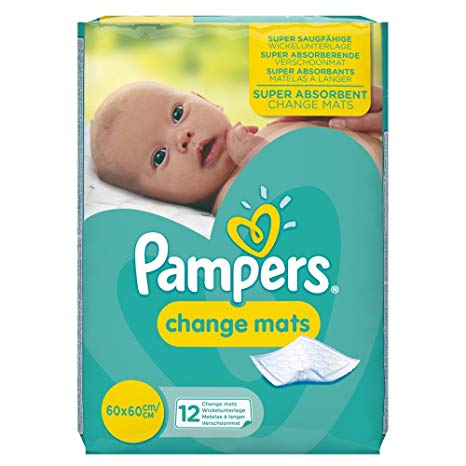 Pampers Change Mats, 5 Packs (5 x 12 pieces)