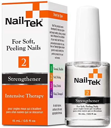 Nailtek Intensive Therapy-2 Treatment for Soft Peeling Nails, 0.5 Fluid Ounce