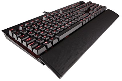 Corsair CH-9101024-UK K70 Rapidfire Cherry MX Red Backlit Mechanical Gaming Keyboard , Black