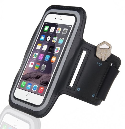 Cell Phone Armband: Sport Fitness Excercise Workout Cellphone Holder Case for iPhone 6, 6 Plus  , 5, 5S, 5C, 4, 4S, 3G, 3GS / Samsung Galaxy S6, S5, S4, S4 Active, S4 Mini, S3, S3 Mini, S2, Note 1, 2, 3, 4 / iPad iPod Touch 3, 4, 5 / HTC ONE X, ONE S