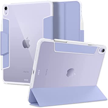 Spigen Ultra Hybrid Pro Designed for iPad Air 5th Generation Case (2022) / iPad Air 4th Generation Case (2020) 10.9 Inch with Pencil Holder - Lavender