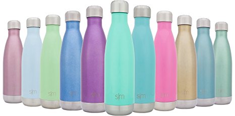 Simple Modern Vacuum Insulated Wave Bottle - Double Walled Stainless Steel Water Thermos Cup - Compare to S'well, Contigo, Yeti, Hydro Flask - Cola Style Sports Tumbler