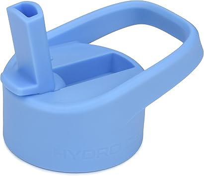 HYDRO CELL Sports Cap w/Straw for Wide Mouth Water Bottles - BPA Free Flip Spout Replacement Lid - 64 oz, 40 oz, 32 oz, 24 oz, 18 oz, 14 oz. Sports Top Accessories (Blue Sports Cap, 64oz)