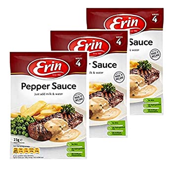 Erin Pepper Sauce 3 pack, Irish Peppercorn Sauce, 23g per bag