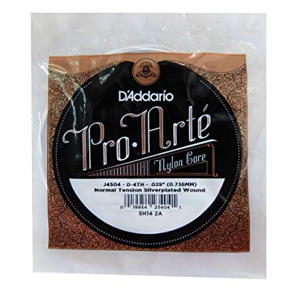 D'Addario J4504 Pro-Arte Nylon Classical Guitar Single String, Normal Tension, Fourth String