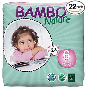 Bambo Nature Premium Baby Diapers, Size 6, 22 Count