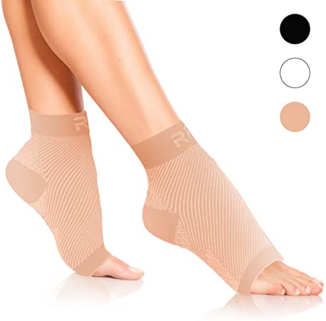 Plantar Fasciitis Foot Compression Sleeves for Injury Rehab & Joint Pain. Best Ankle Brace - Instant Relief & Support for Achilles Tendonitis, Fallen Arch, Heel Spurs, Swelling & Fatigue