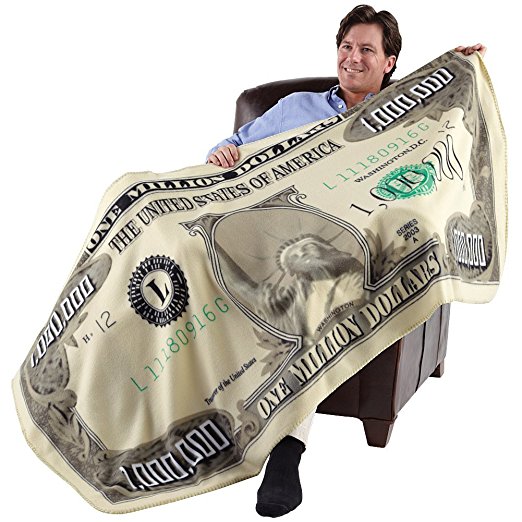 Milion Dolar Fleece Throw Blanket (71" X 35")