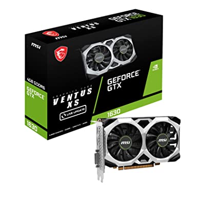 MSI NVIDIA GeForce GTX 1630 Ventus XS 4G OC 4GB GDDR6 64-bit Gaming Graphic Card