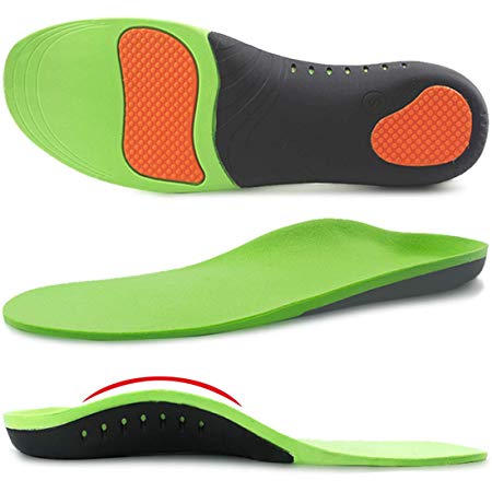 Ailaka Orthotic Cushion Arch Support Shoe Insoles, Unisex Daily Shock Absorption Gel Sports Inserts for Flat Feet, Plantar Fasciitis, Feet Heel Pain Relief