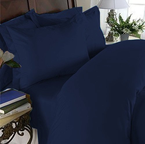 Elegant ComfortÂ 1500 Thread Count Egyptian Quality 2pcs Pillow Cases and Colors, California King, Navy