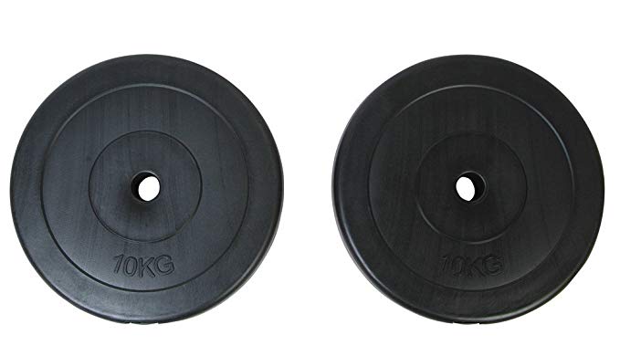 vidaXL Weight Plates 2x10kg Home Gym Fitness Training Dumbbell Barbell Disc