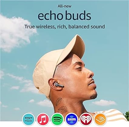 All-New Echo Buds (2023 release) - Black and 4 months of Amazon Music Unlimited FREE