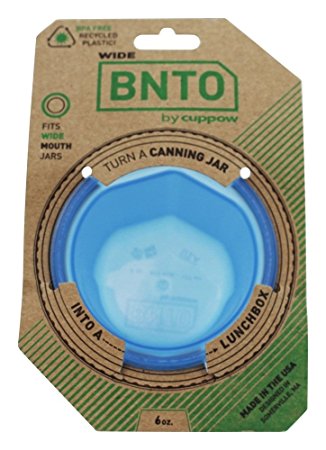 Cuppow Wide, Blue BNTO Canning Jar Lunchbox Adaptor - 6oz.