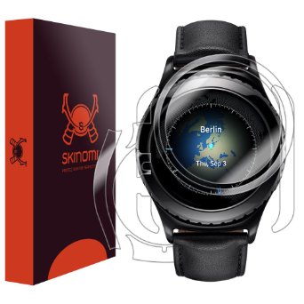 Samsung Gear S2 Classic Screen Protector Full Coverage Full Body Skin Skinomi TechSkin - Lifetime Warranty  Front and Back HD Clear Film  Ultra High Definition and Anti-Bubble Shield