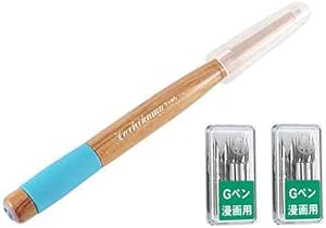 Tachikawa Comic Pen Nib Holder(T-40)   Zebra Comic G Model Chrome Pen 10 Nibs(PG-6C-C-K) x2 Set