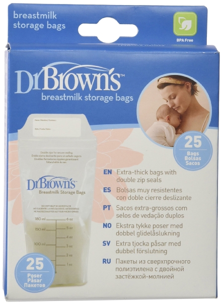 Dr. Brown's Breastmilk Storage Bags, 25 Count