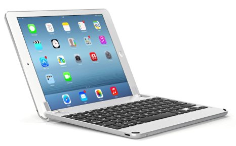 Brydge 9.7 Bluetooth Backlit Aluminum Keyboard for iPad Air, iPad Air 2 & iPad Pro 9.7-inch - Silver