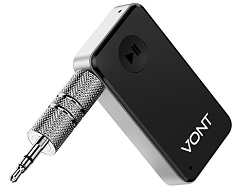Bluetooth Receiver, Portable Bluetooth Adapter / Car Kit, Portable Wireless Music Audio Transmitter, Wireless Sound System, With Hands-Free Calling & Noise Cancellation, Eliminate your AUX- Vont