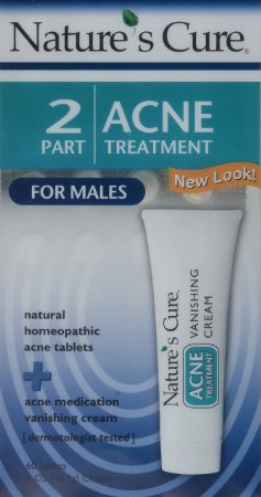 Nature's Cure Two-Part Acne Treatment System for Males 1 month supply (Quantity of 3)