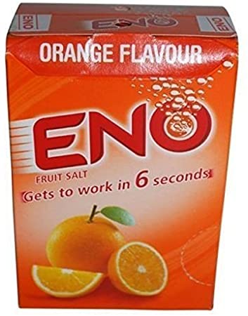 Eno Fruit Salt Orange Antacid Powder Baking Soda for Indigestion, Heartburn, Flatulence 30 Sachets 5 G Each  30 Sachets 5 g Each