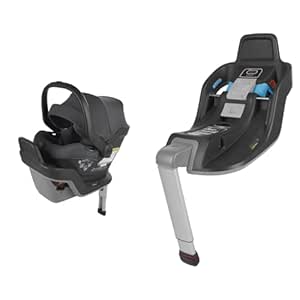 UPPAbaby Mesa Max Infant Car Seat/Base with Load Leg and Robust Infant Insert Included/Innovative Safety Features   Simple Installation/Direct Stroller Attachment/Greyson (Charcoal Mélange) & Base