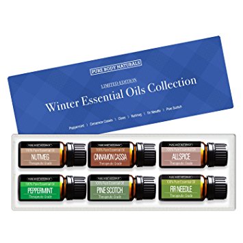 Pure Body Naturals Limited Edition Winter Essential Oils Gift Set