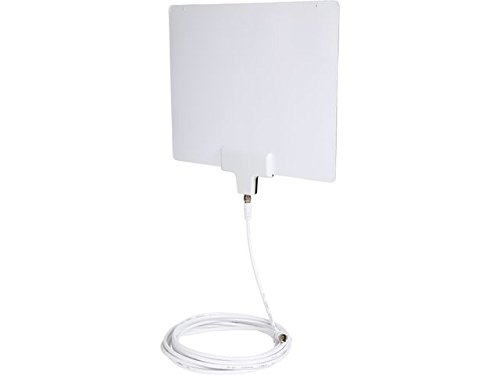 Rosewill RHTA-15004 Super Thin Digital UHF/VHF HDTV indoor Antenna - Multi-directional Range up to 35 Miles, 15 Ft High Performance Coax Cable, Lightweight - White and Black, Reversible, Paintable