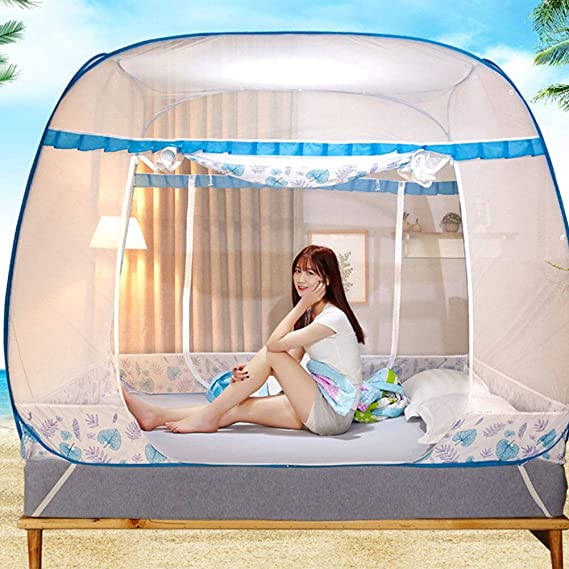 LHYAN Mosquito net for Bed Foldable yurt Tent Anti-Mosquito bite Baby Adult Travel (Single Bed, Double Bed),1.8 2.2 Bed