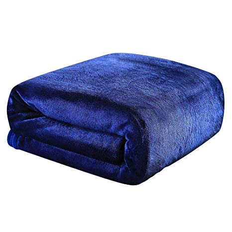 9.8 Newton Anxiety Weighted Blanket (12 lbs, 48” × 72”, Navy Blue) Fall Asleep Faster and Better.