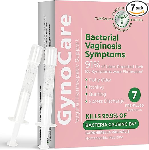 Bacterial Vaginosis Relief - Natural, Organic Vaginal Prefilled Homeopathic Applicators for Odor, Discharge, Itching, and Discomfort