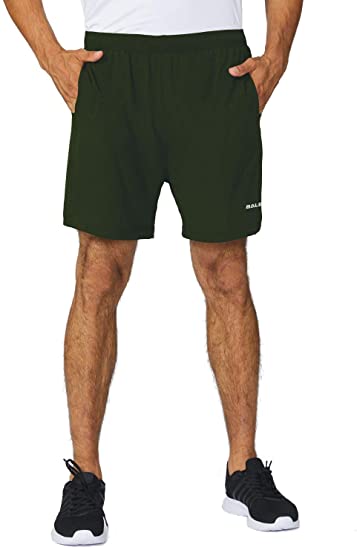 BALEAF Men's 5" Running Athletic Shorts Zipper Pocket