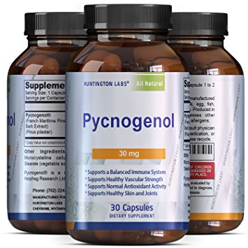 Pure Pycnogenol Pills - Pine Bark Extract With Cellulose Capsule For Best Supplement Delivery - Natural Anti-Aging   Skin Care Products - Can Lower Cholesterol   Lower Blood