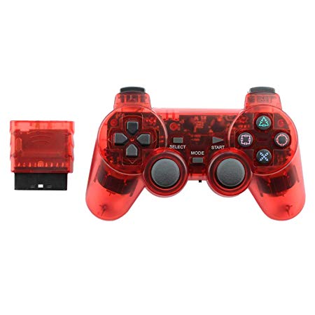 Controller for PS2 Playstation 2 Wireless (Red)