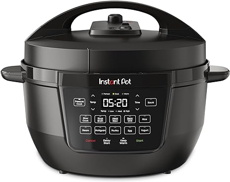 Instant Pot RIO Wide Base, 7.5 Quarts, Large Searing Base, WhisperQuiet Steam Release, 7-in-1 Electric Multi-Cooker, Pressure Cooker, Slow Cooker, Rice Cooker, Steamer, Sauté, Yogurt & Warmer