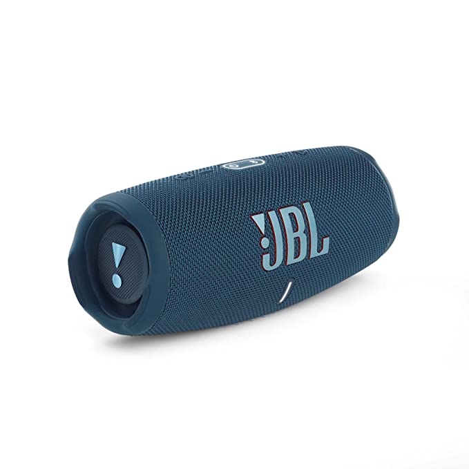 JBL Charge 5, Wireless Portable Bluetooth Speaker Pro Sound, 20 Hrs Playtime, Powerful Bass Radiators, Built-in 7500mAh Powerbank, PartyBoost, IP67 Water & Dustproof (Without Mic, Blue)