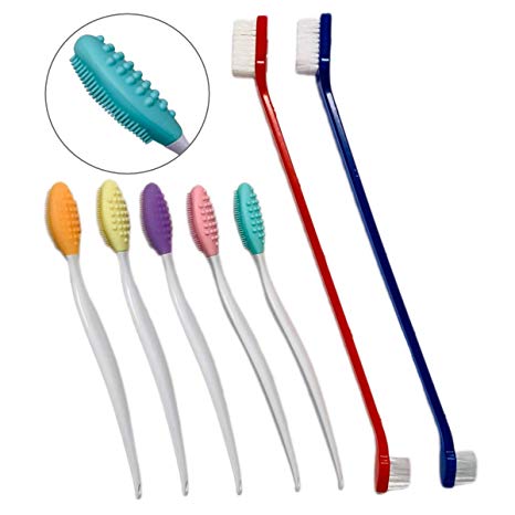 Otterly Pets Dog Toothbrushes for Small to Large Breed Puppy and Dogs Tooth Dental Care (7-Pack)